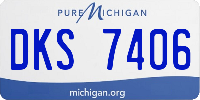 MI license plate DKS7406