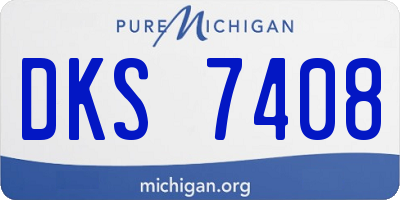 MI license plate DKS7408