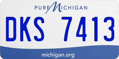 MI license plate DKS7413