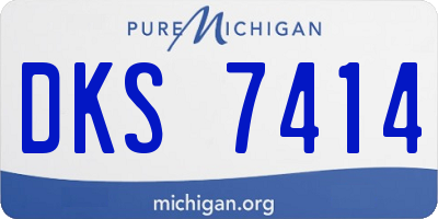 MI license plate DKS7414