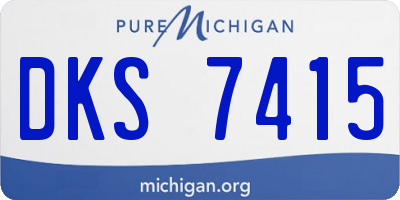 MI license plate DKS7415