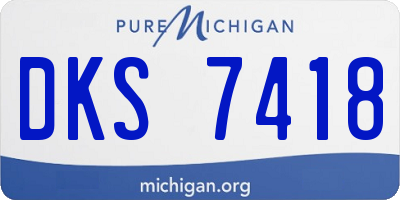 MI license plate DKS7418