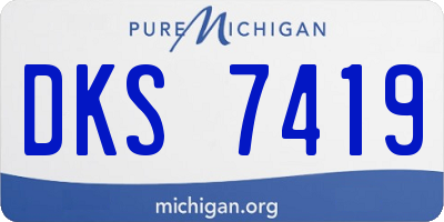 MI license plate DKS7419