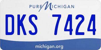 MI license plate DKS7424