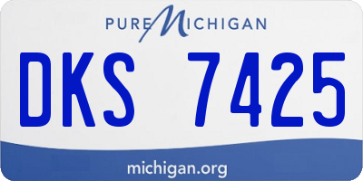 MI license plate DKS7425