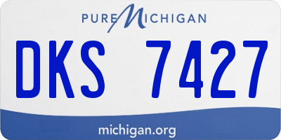 MI license plate DKS7427