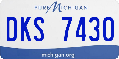 MI license plate DKS7430