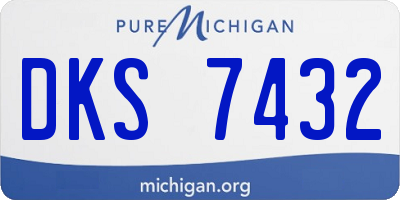 MI license plate DKS7432
