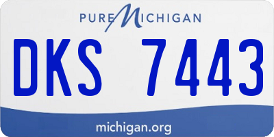 MI license plate DKS7443