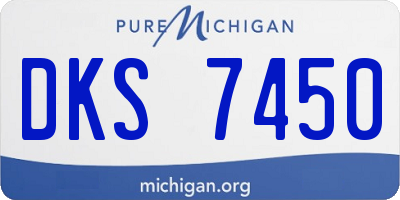 MI license plate DKS7450
