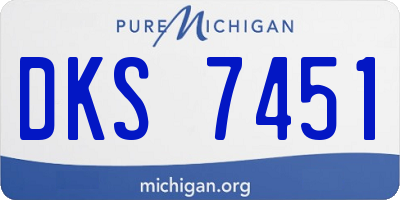 MI license plate DKS7451
