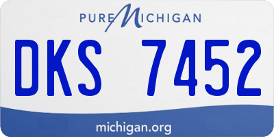 MI license plate DKS7452