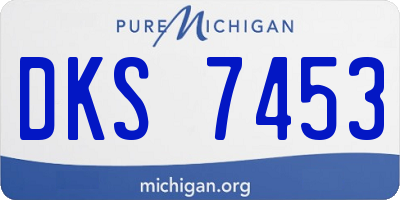 MI license plate DKS7453