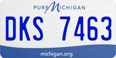 MI license plate DKS7463
