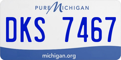 MI license plate DKS7467