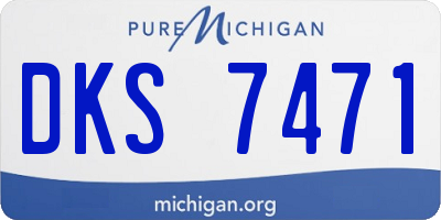 MI license plate DKS7471