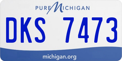 MI license plate DKS7473