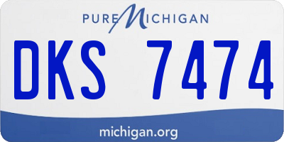 MI license plate DKS7474