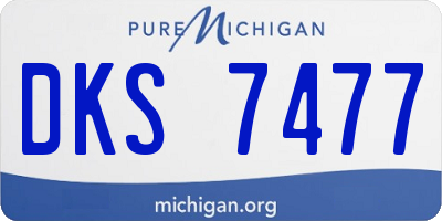 MI license plate DKS7477