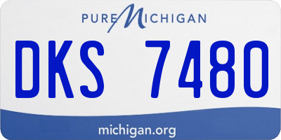 MI license plate DKS7480