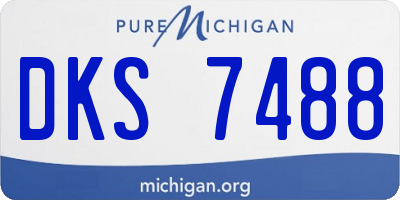MI license plate DKS7488