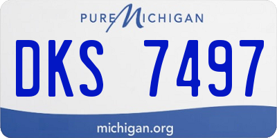 MI license plate DKS7497
