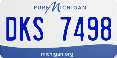 MI license plate DKS7498