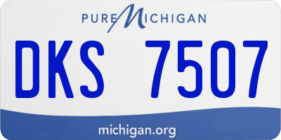 MI license plate DKS7507