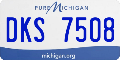 MI license plate DKS7508