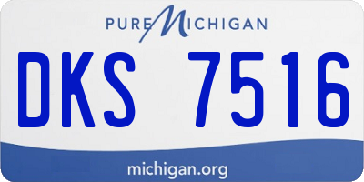 MI license plate DKS7516