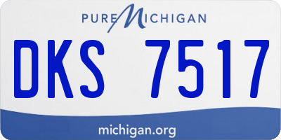 MI license plate DKS7517
