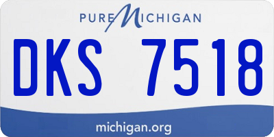 MI license plate DKS7518