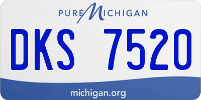 MI license plate DKS7520