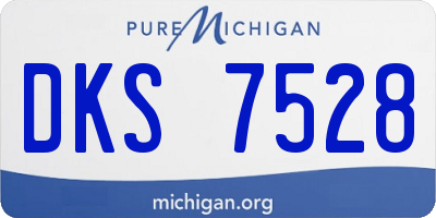 MI license plate DKS7528