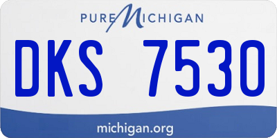 MI license plate DKS7530