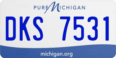 MI license plate DKS7531