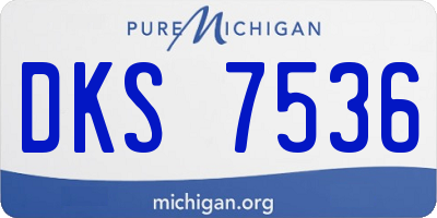 MI license plate DKS7536