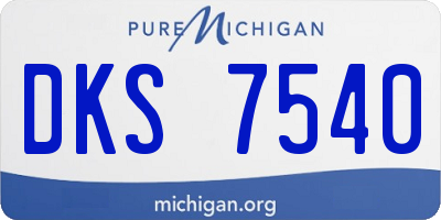 MI license plate DKS7540