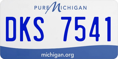 MI license plate DKS7541