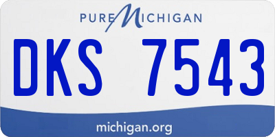 MI license plate DKS7543