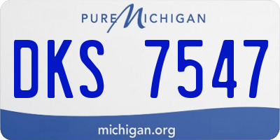 MI license plate DKS7547