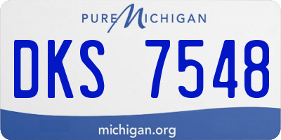 MI license plate DKS7548