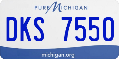 MI license plate DKS7550