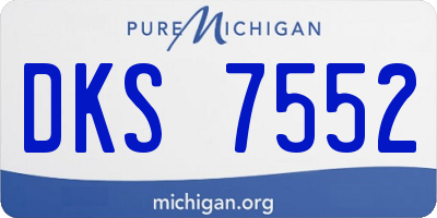 MI license plate DKS7552