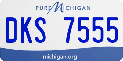 MI license plate DKS7555