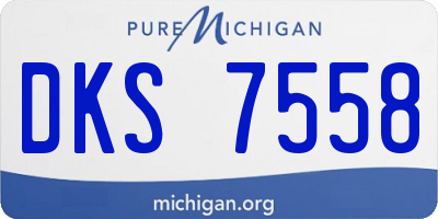 MI license plate DKS7558