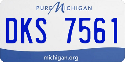 MI license plate DKS7561