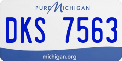 MI license plate DKS7563