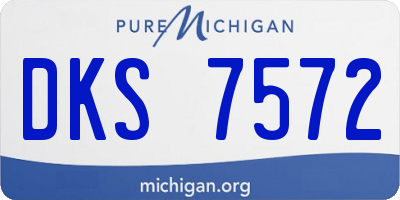 MI license plate DKS7572