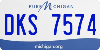 MI license plate DKS7574
